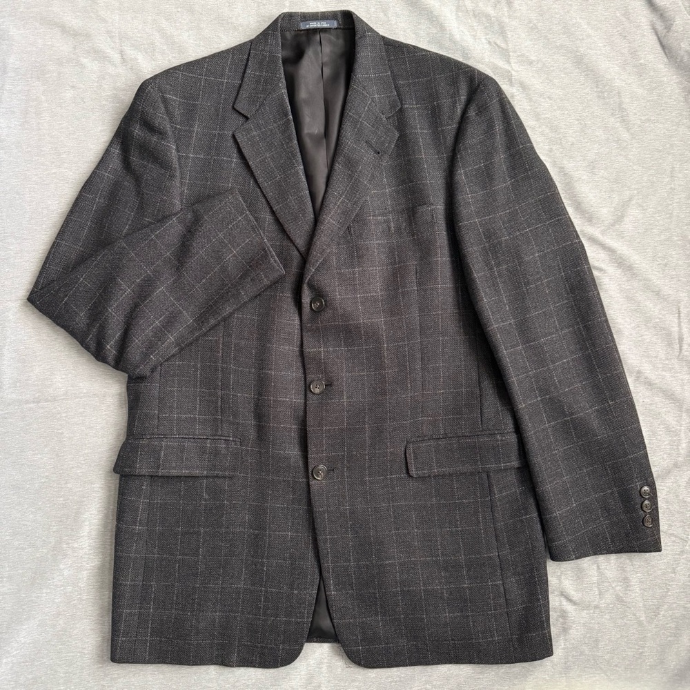 Austin Reed Dark Gray Plaid Blazer